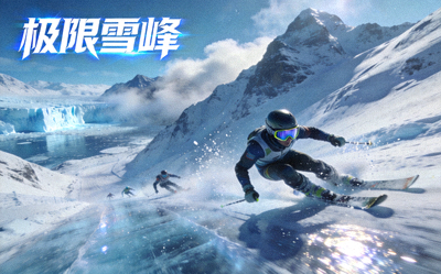 滑雪竞速游戏《极限雪峰》游戏场景