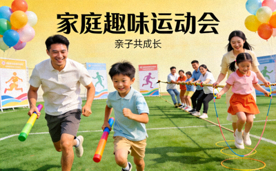 家庭趣味运动会 - 父母与孩子共同参与亲子运动项目