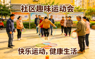 基层体育活动 - 社区居民参与趣味运动会