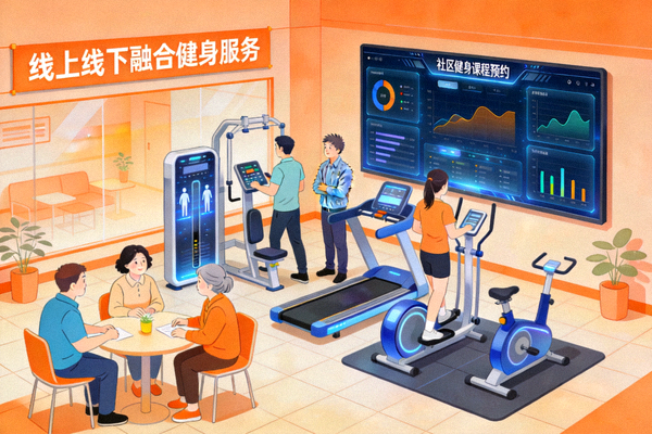 线上平台与线下社区健身空间融合服务场景