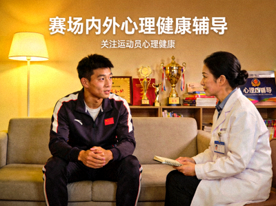 运动员接受心理辅导，关注赛场内外心理健康