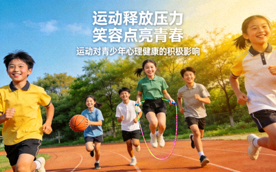 青少年在体育活动中释放压力绽放笑容 - 运动对心理健康的益处