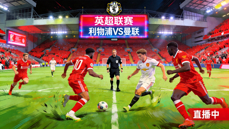 英超联赛直播画面 - 利物浦对阵曼联双红会