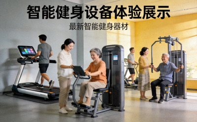 智能健身设备体验展示 - 居民体验最新智能健身器材